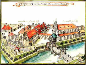 Corporis Christi Kirch u. Creutzhof - Kościół Bożego Ciała, widok z lotu ptaka